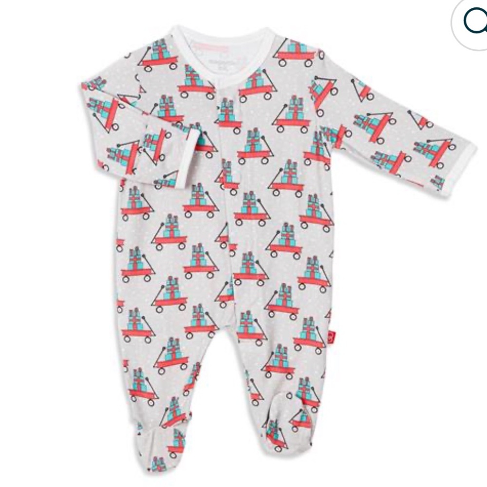 MAGNETIC ME MAGNETIC ME LITTLE RED WAGON MAGNETIC FOOTIE, 0-3 Mo